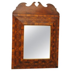 Early 18th Century Oyster Veneer Cushion Mirror