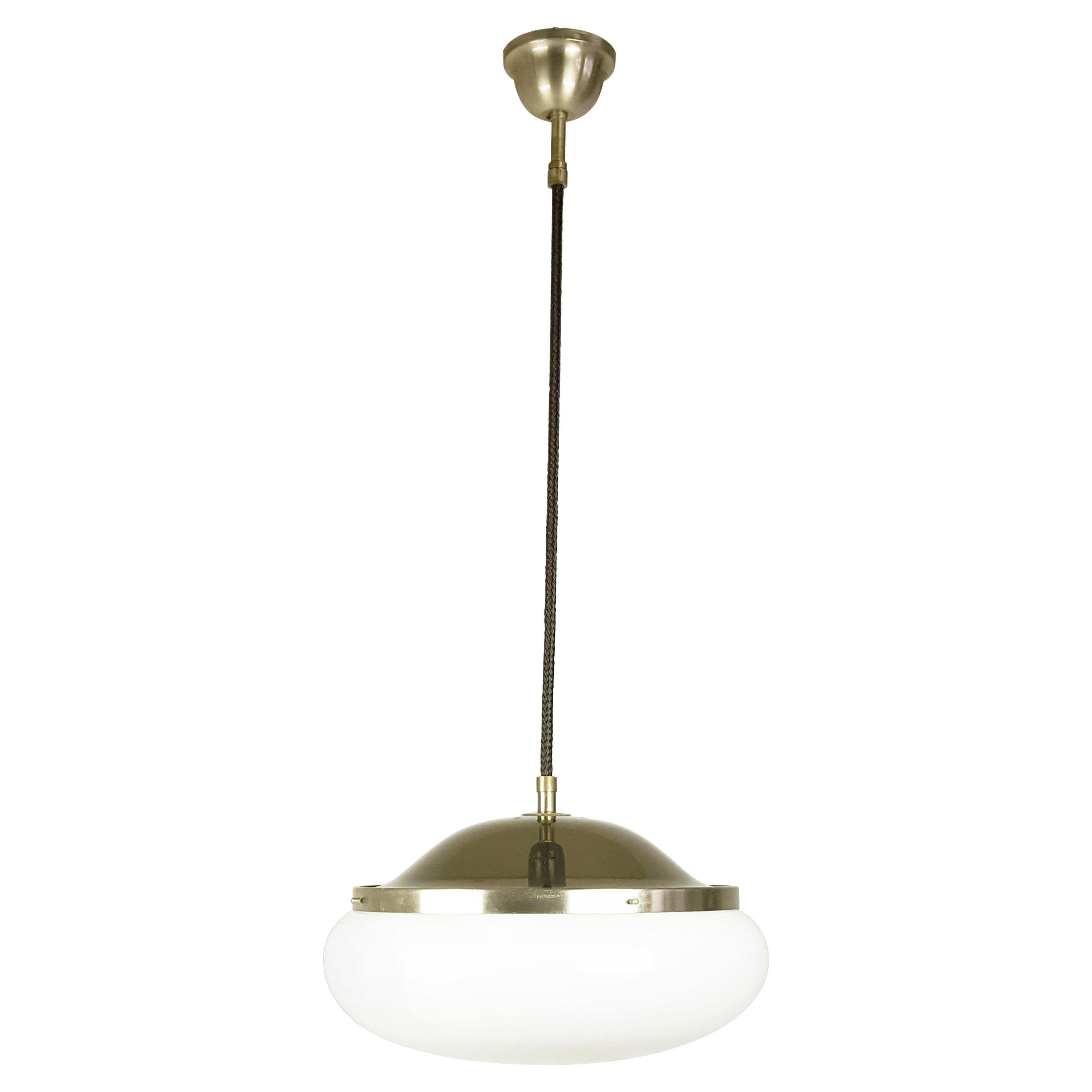 Lampe à suspension en plastique blanc et marron Mod 2/5 1959 de Gpa Monti pour Kartell