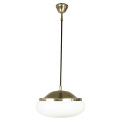 Lampe à suspension en plastique blanc et marron Mod 2/5 1959 de Gpa Monti pour Kartell