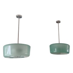 Paavo Tynell Pair of Green Unique Ceiling Lamps