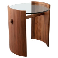 Coopered Side Table / Nightstand, Walnut