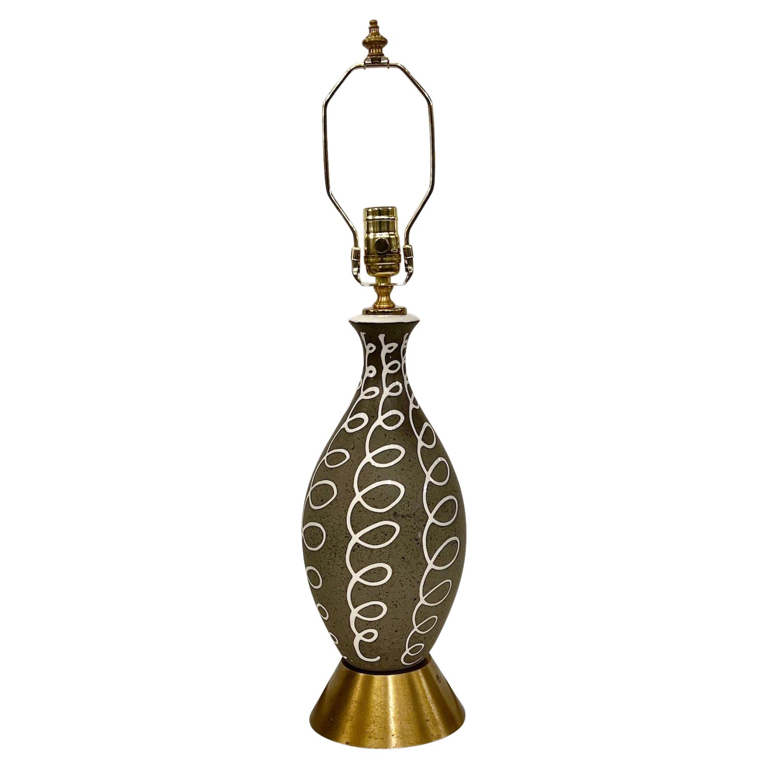 Lampada in porcellana italiana di metà secolo