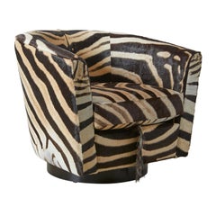 Zebra Hide Swivel Chair