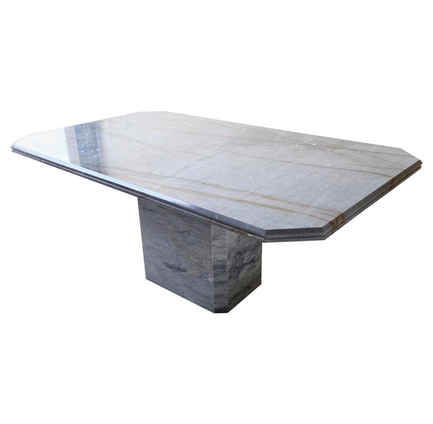 Italian Granite Oval Dining Table For Sale at 1stDibs
