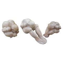 Conjunto de Figuras Zen Asiáticas de Madera Tallada