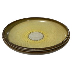 Cuenco con pedestal de California Pottery Studio A, moderno de mediados de siglo, firmado por Rupert Deese