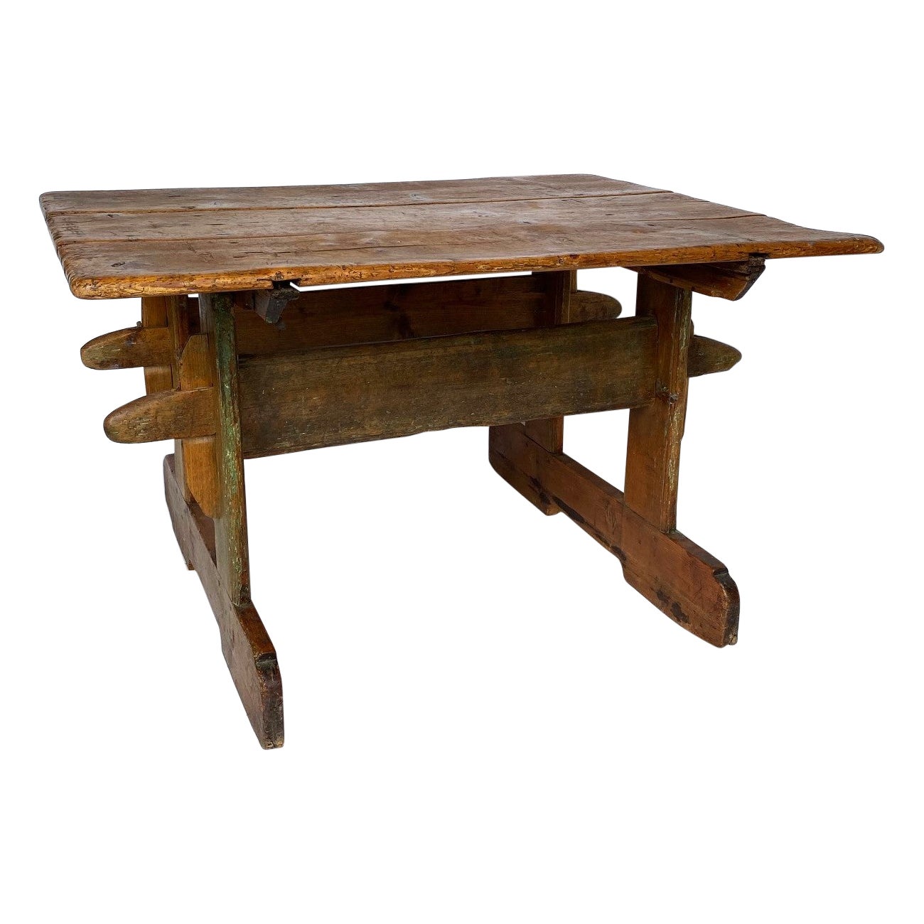 19th Century Primitive Accent  Table/ Coffee Table For Sale