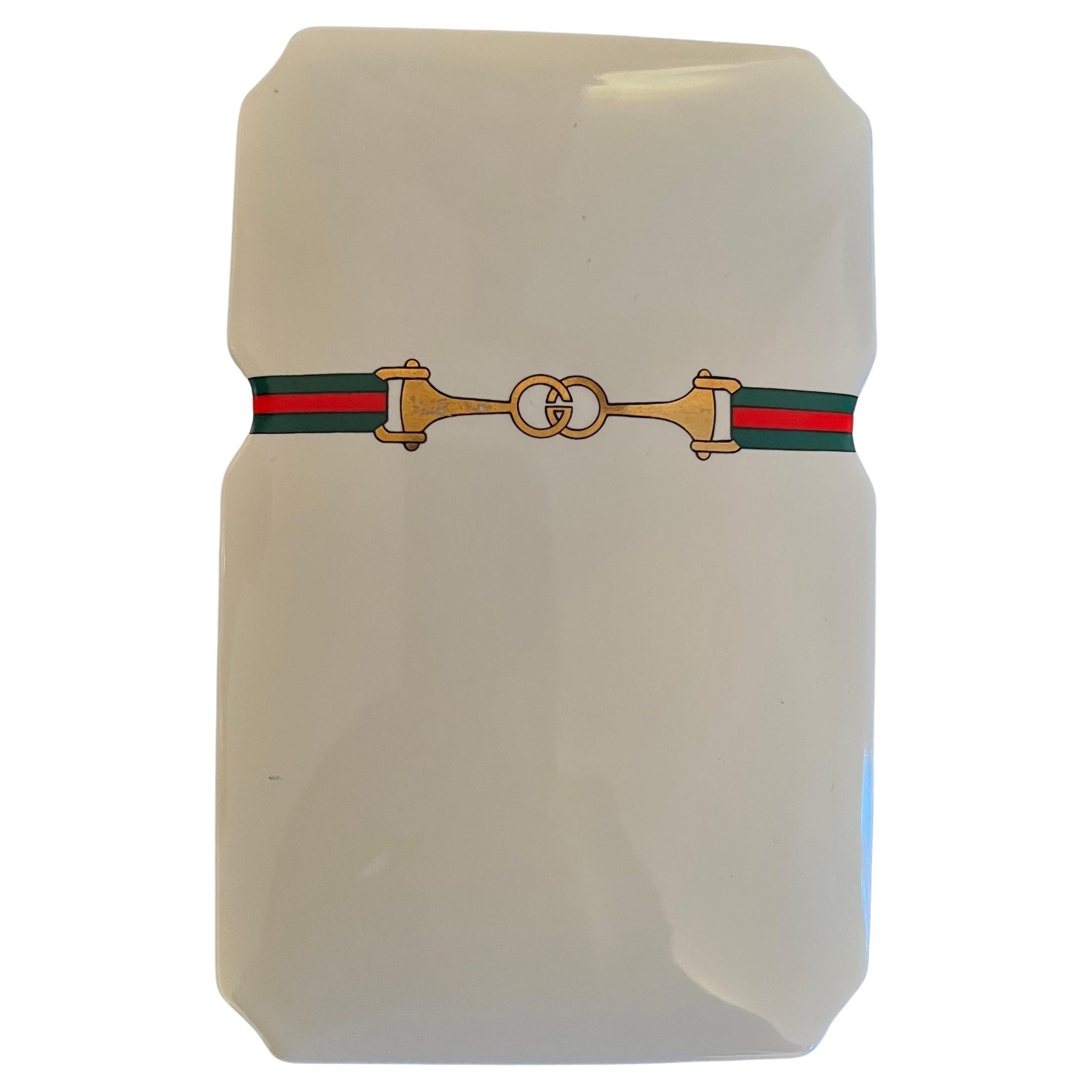 Porcelain Gucci Lidded Box with Incense 420 Holder For Sale