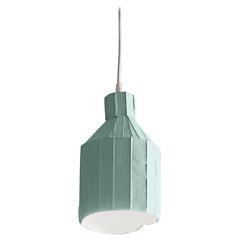 Lampe SUFI contemporaine en céramique sarcelle texturée Corteccia