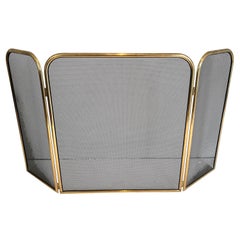 Brass and Grilling Fireplace Screen