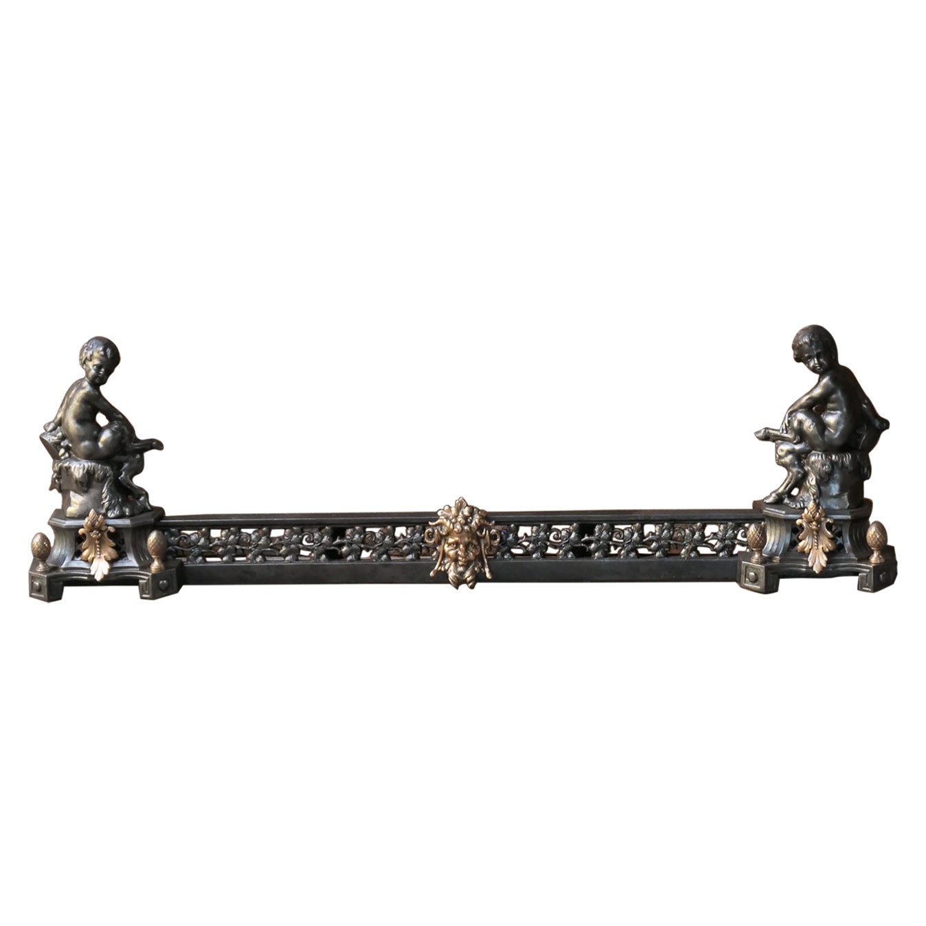 Antique French Fireplace Fender, 19th Century For Sale