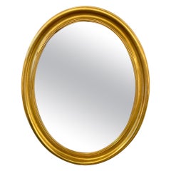 Vintage Gilt Oval Italian Mirror