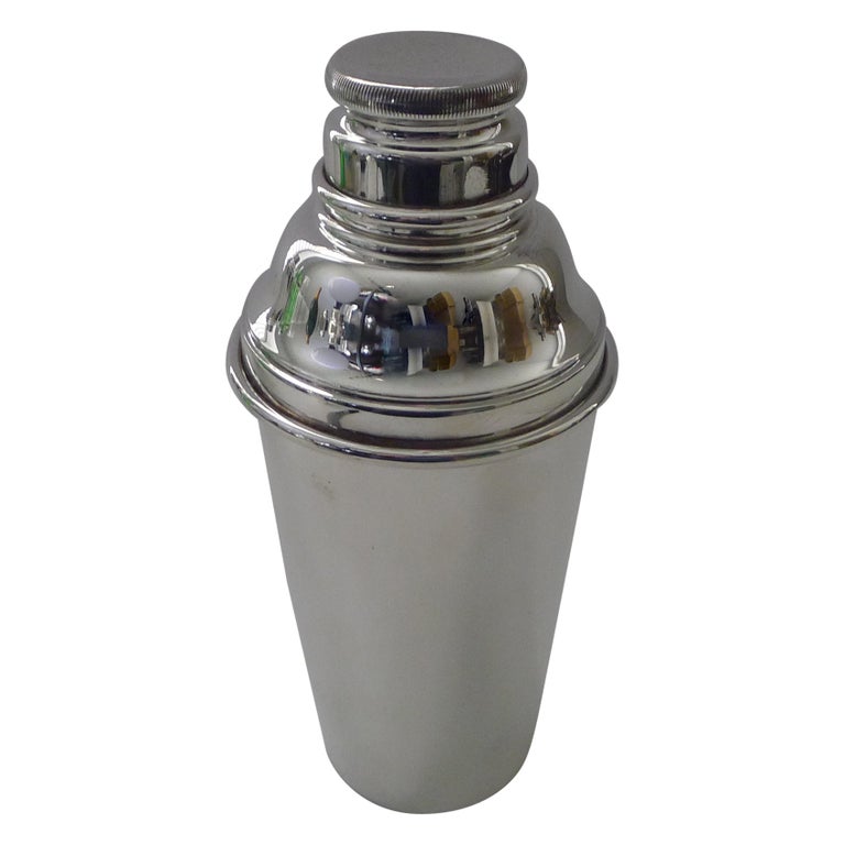 Garrard, London, Art Deco Silver Plated Cocktail Shaker For Sale at 1stDibs