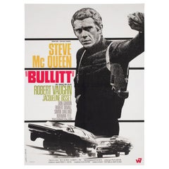 Retro Bullitt 1968 FRENCH MOYENNE Film Movie Poster, MICHEL LANDI