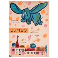 Vintage Dumbo Polish Film Movie Poster, Anna Huskowska, 1961