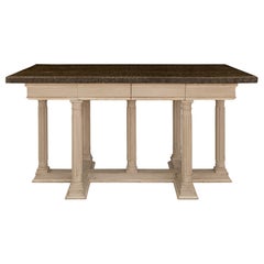 Italian 19th Century Neoclassical St. Patinated Wood Center/Library Table
