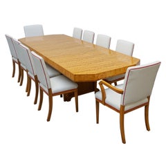 Original 1930's Waring & Gillow Art Deco Ten Seat Dining Suite