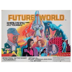 Used FUTUREWORLD 1976 UK Quad Film Movie Poste