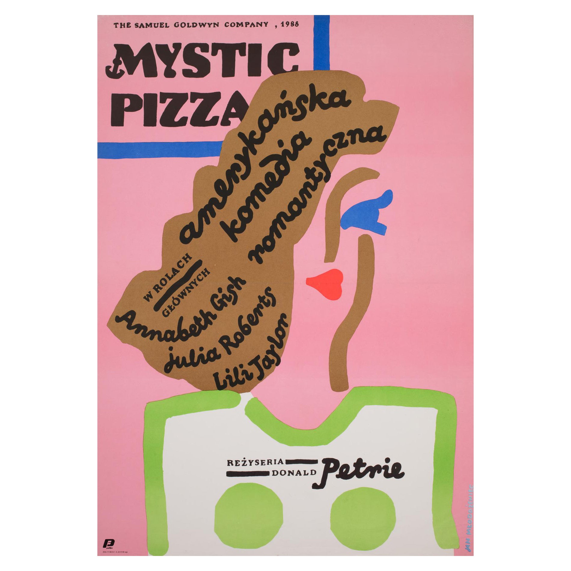 „Mystic Pizza“, polnisches A1-Filmplakat, Jan Mlodozeniec, 1988