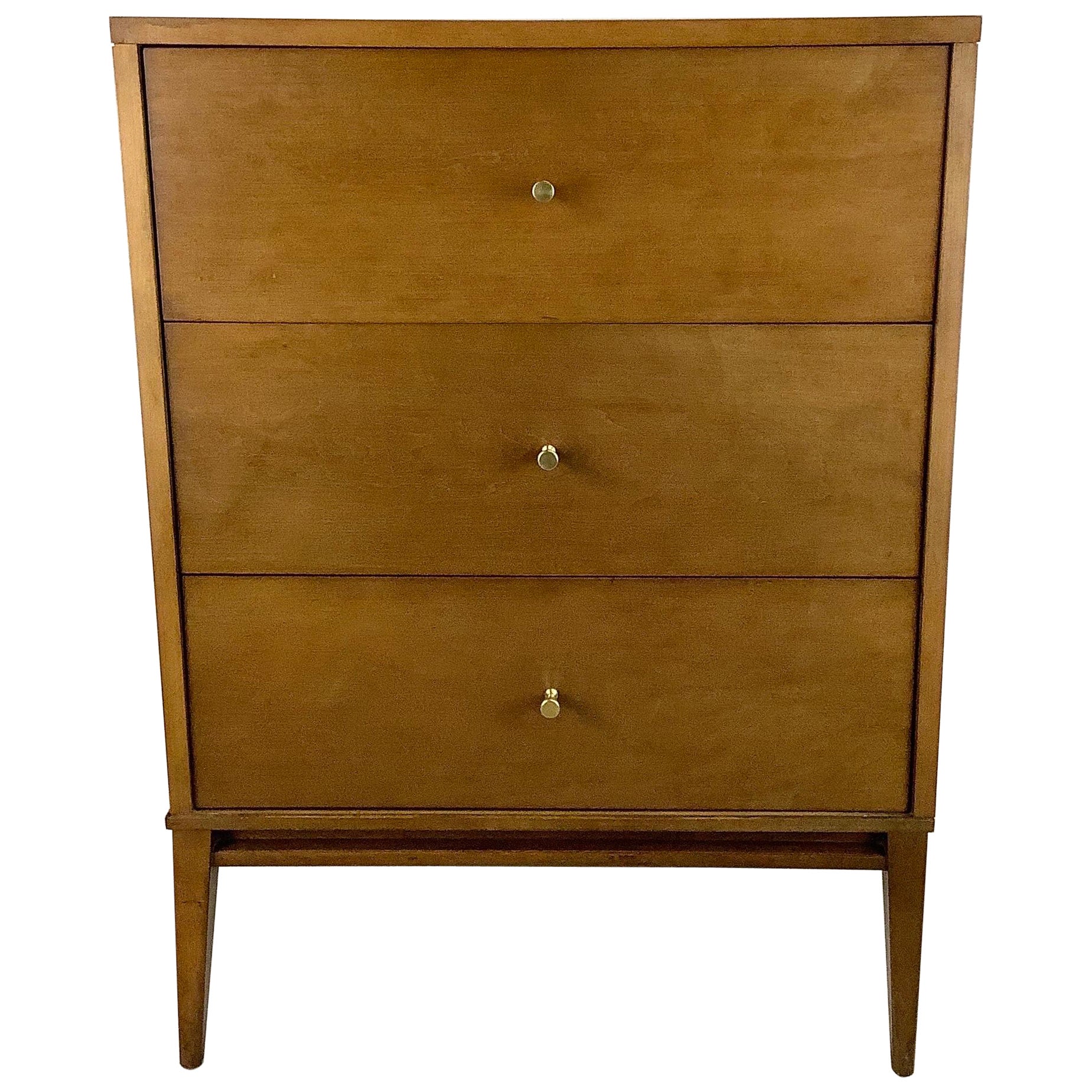 Mid-Century Three Drawer Chest or Nightstand by Paul McCobb For Sale