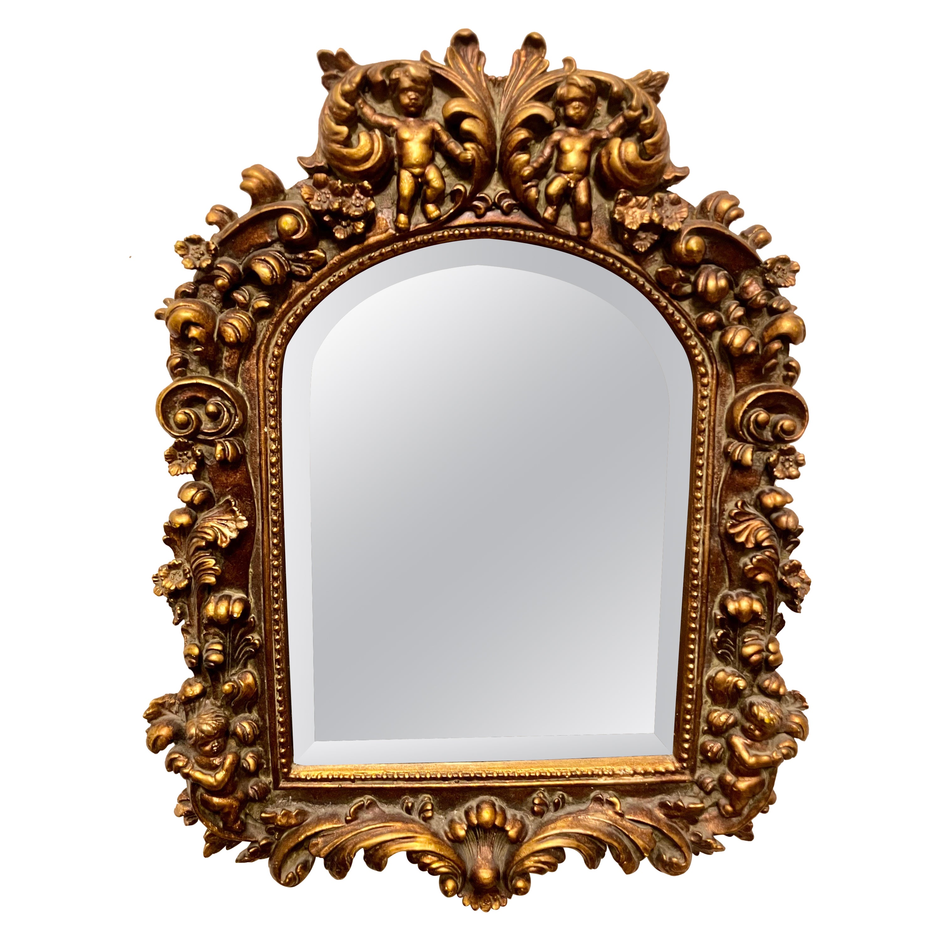 Regency Style Gilt Cherub Mirror
