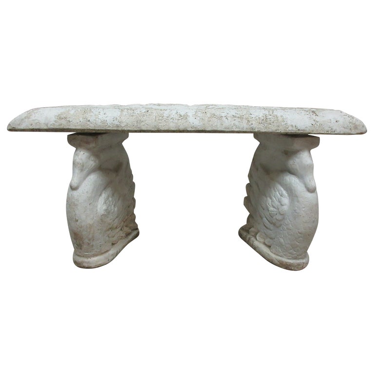 Antique Swan Bench For Sale at 1stDibs