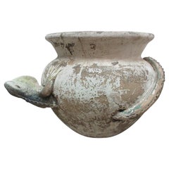 Vintage Clay Iguana Garden Pot