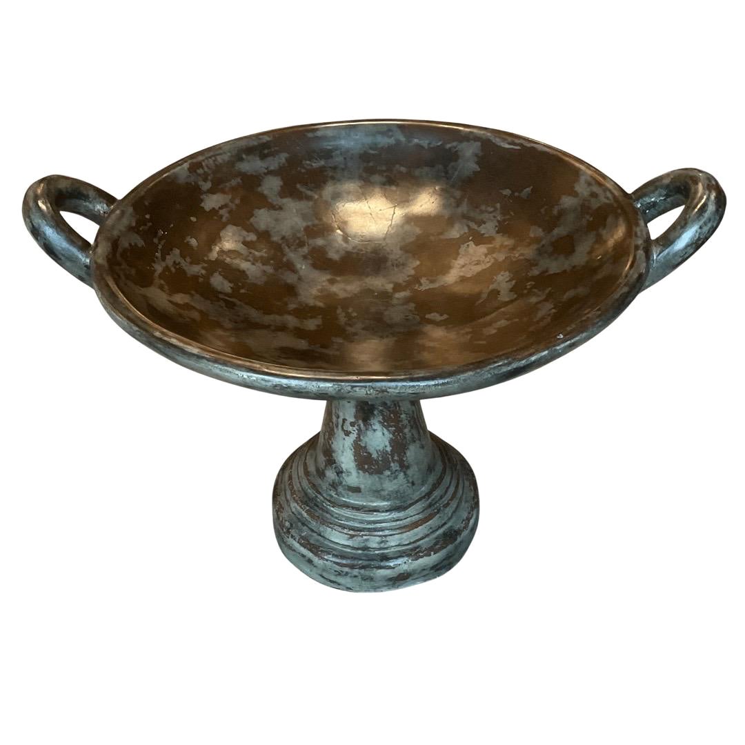 Maitland Smith Urn Style Pedestal Display Bowl For Sale
