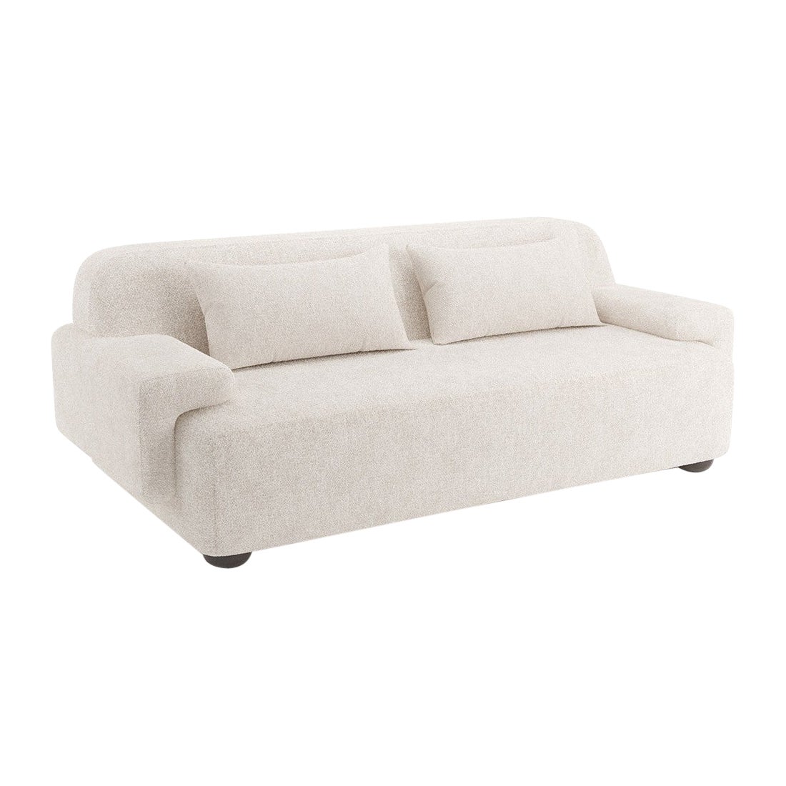 Popus Editions Lena 2.5 Seater Sofa in Gray Antwerp Linen Upholstery For Sale