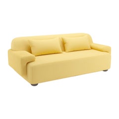 Canapé Popus Editions Lena 2,5 Seater en tissu de lin liège abricot