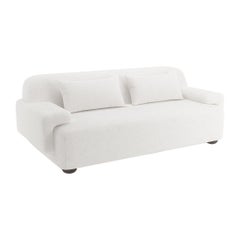 Popus Editions Lena 2.5 Seater Sofa in White Venice Chenille Velvet Upholstery