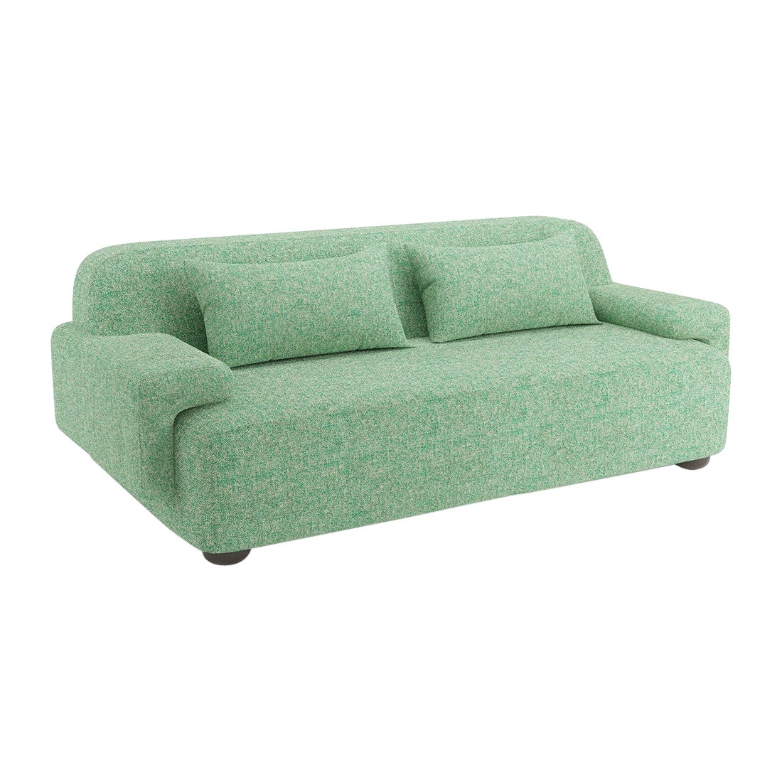 Popus Editions Lena 2.5 Seater Sofa in Emerald London Linen Fabric For Sale