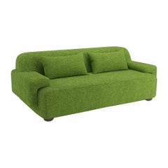 Popus Editions Lena 2.5 Seater Sofa in Grass Megeve Fabric with Knit Effect