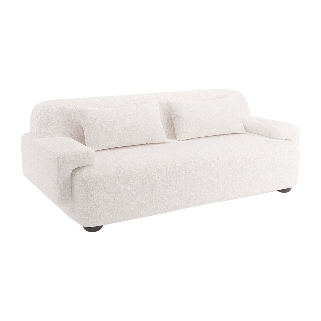 Popus Editions Lena 2.5 Seater Sofa in Ivory Megeve Fabric with Knit Effect For Sale
