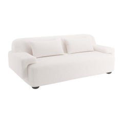 Popus Editions Lena 2.5 Seater Sofa in Ivory Megeve Fabric with Knit Effect