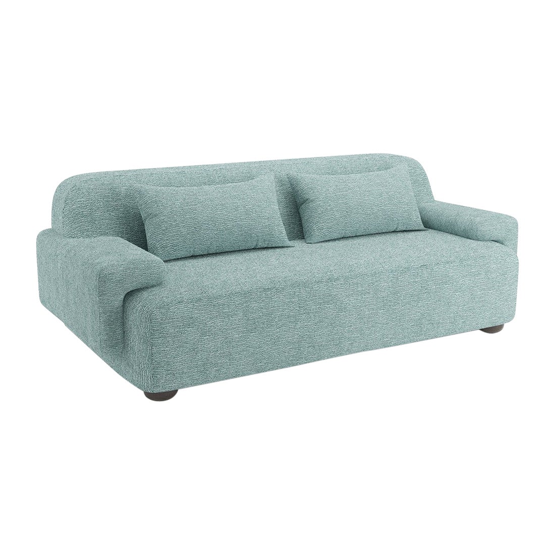 Popus Editions Lena 2.5 Seater Sofa in Mint Megeve Fabric with Knit Effect For Sale