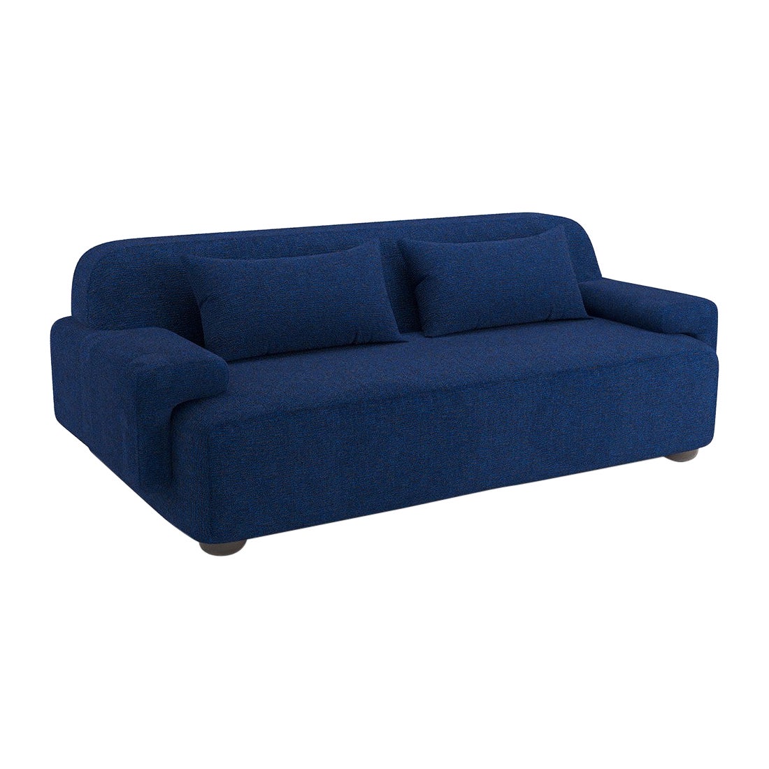Popus Editions Lena 2.5 Seater Sofa in Ocean Megeve Fabric with Knit Effect