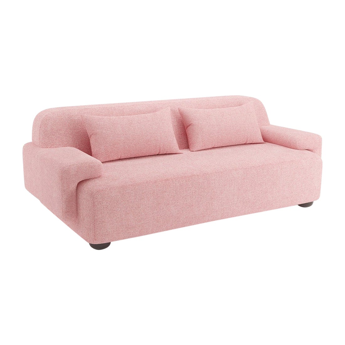 Popus Editions Lena 2.5 Seater Sofa in Pink Megeve Fabric with Knit Effect