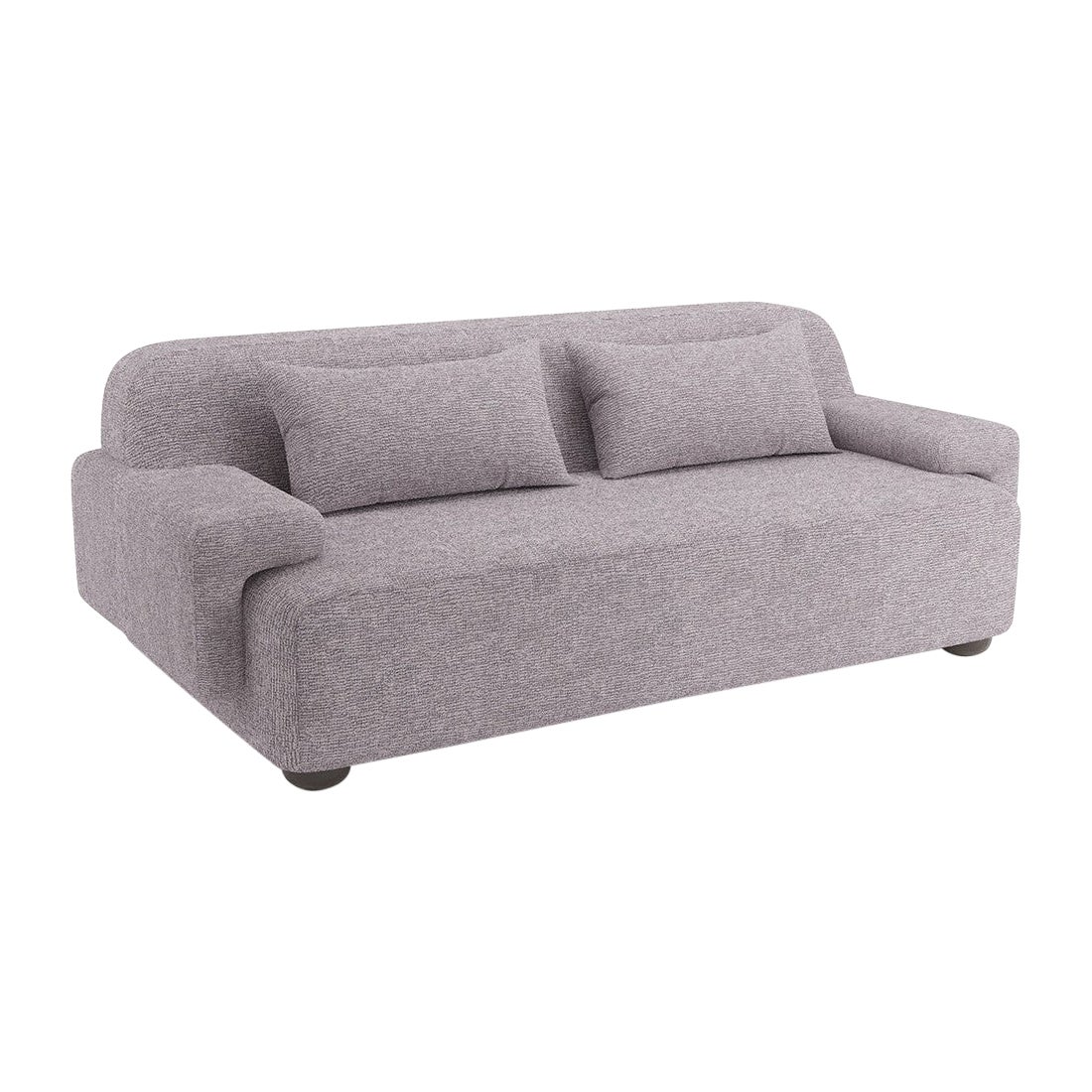 Popus Editions Lena 2.5 Seater Sofa in Mouse Megeve Fabric with Knit Effect