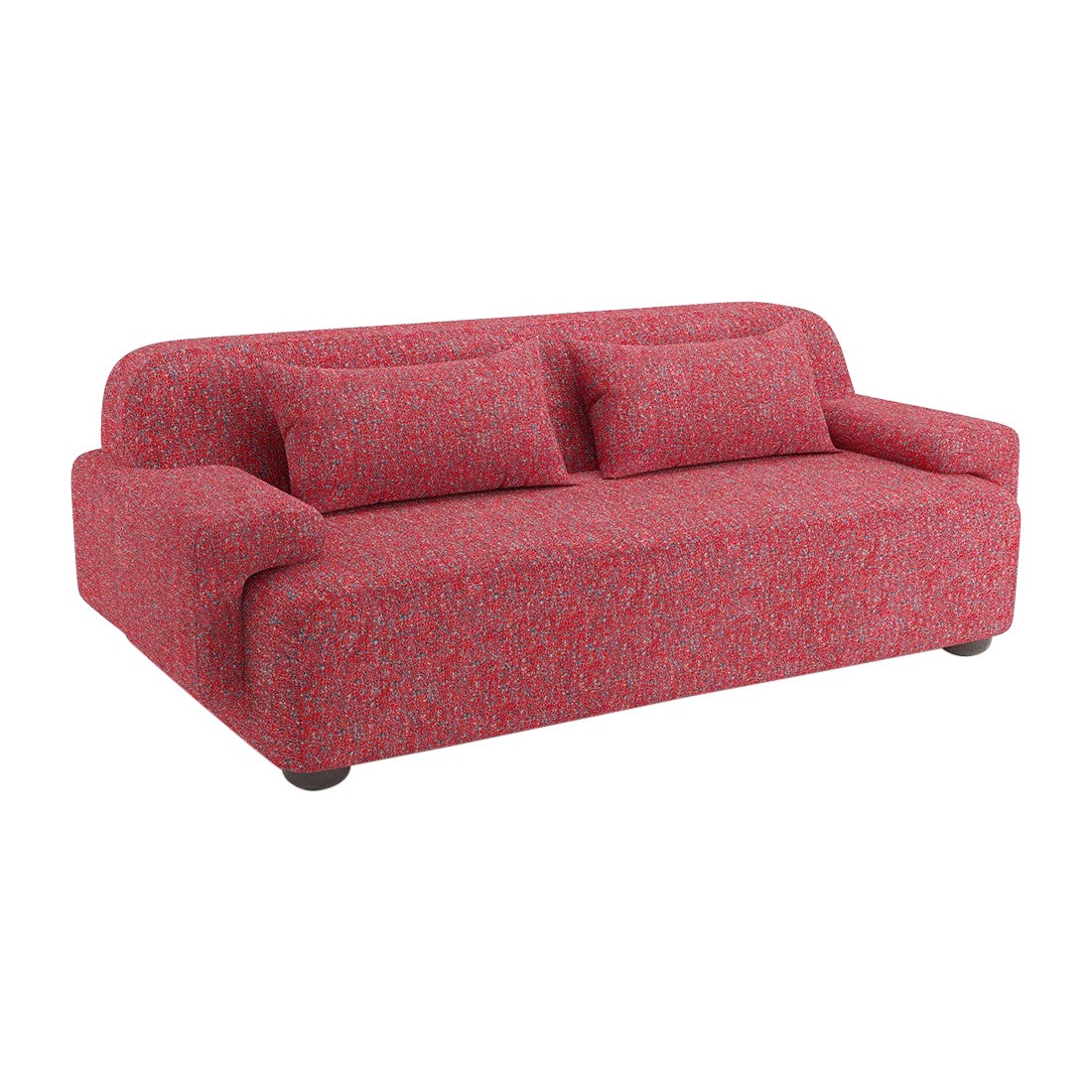 Popus Editions Lena 2.5 Seater Sofa in Cayenne Zanzi Linen & Wool Blend Fabric For Sale
