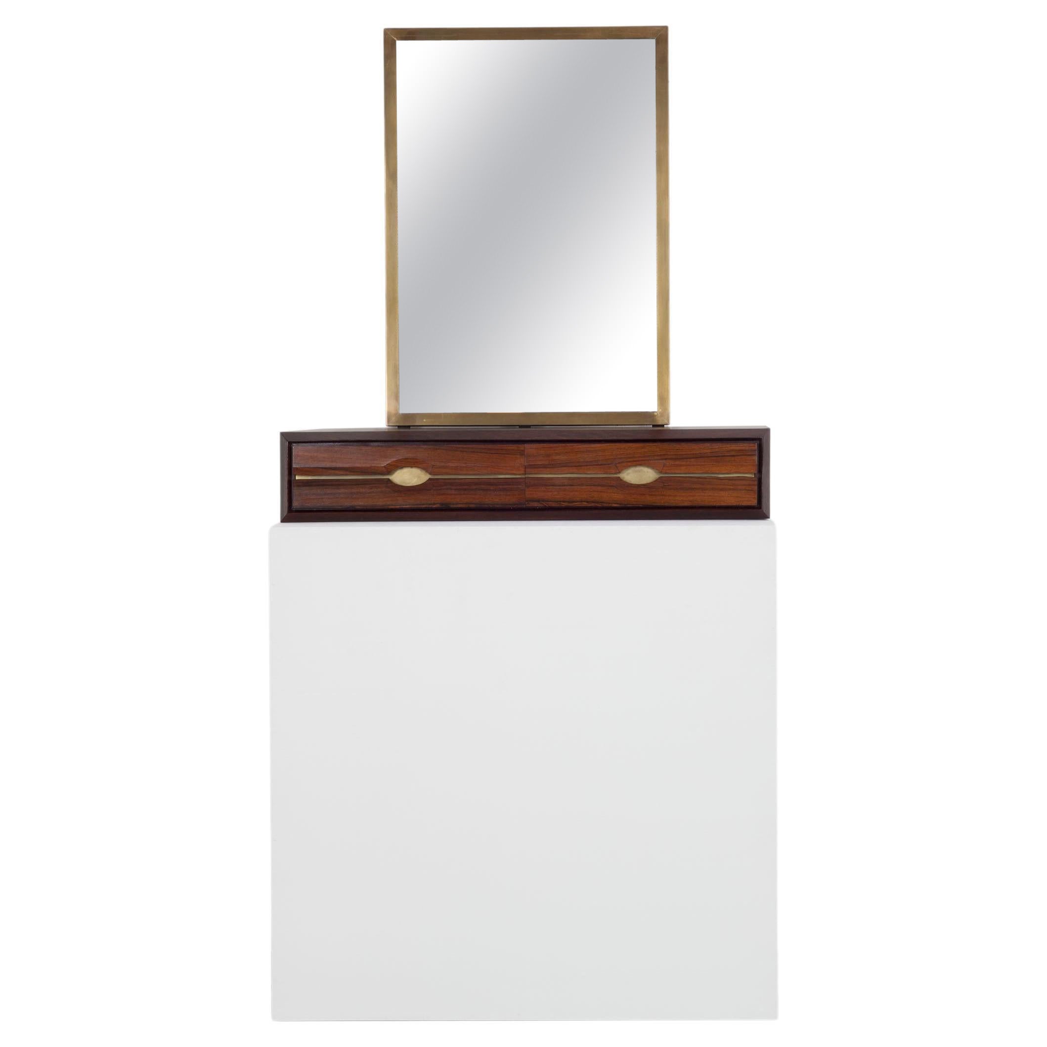 Small Italian Console with a Mirror by Mobili Permanente Cantù in the 1950s For Sale