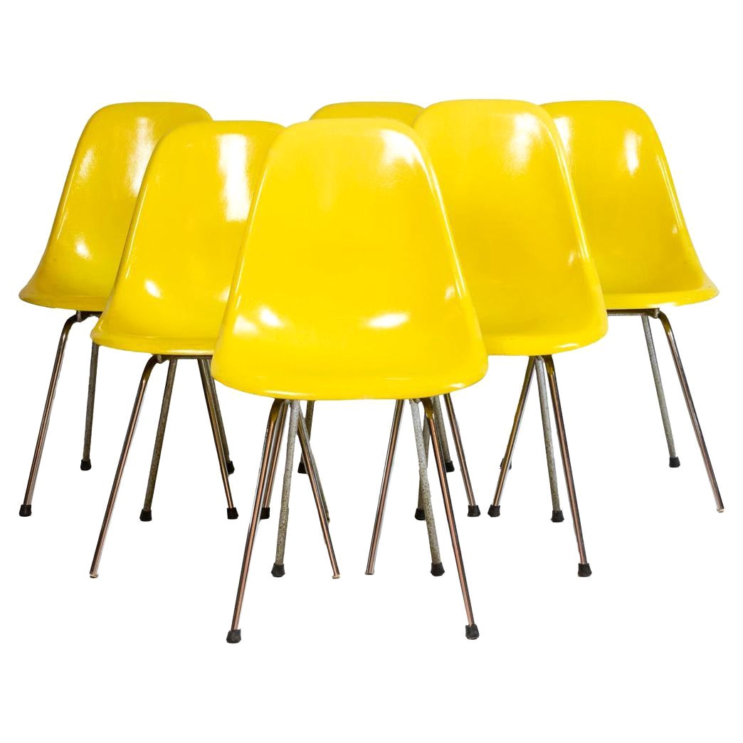 Eames für Herman Miller, Serie von sechs Stühlen, 1960er-Jahre
