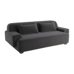 Popus Editions Lena 3 Seater Sofa in Dark Brown Como Velvet Upholstery