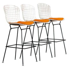 Harry Bertoia - 3x Wire Barstool Chair, Stool - 1952 for Knoll International 