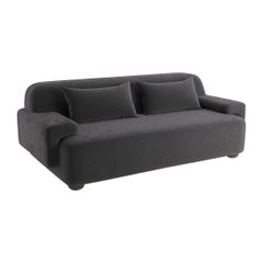 Popus Editions Lena 3 Seater Sofa in Khaki Como Velvet Upholstery