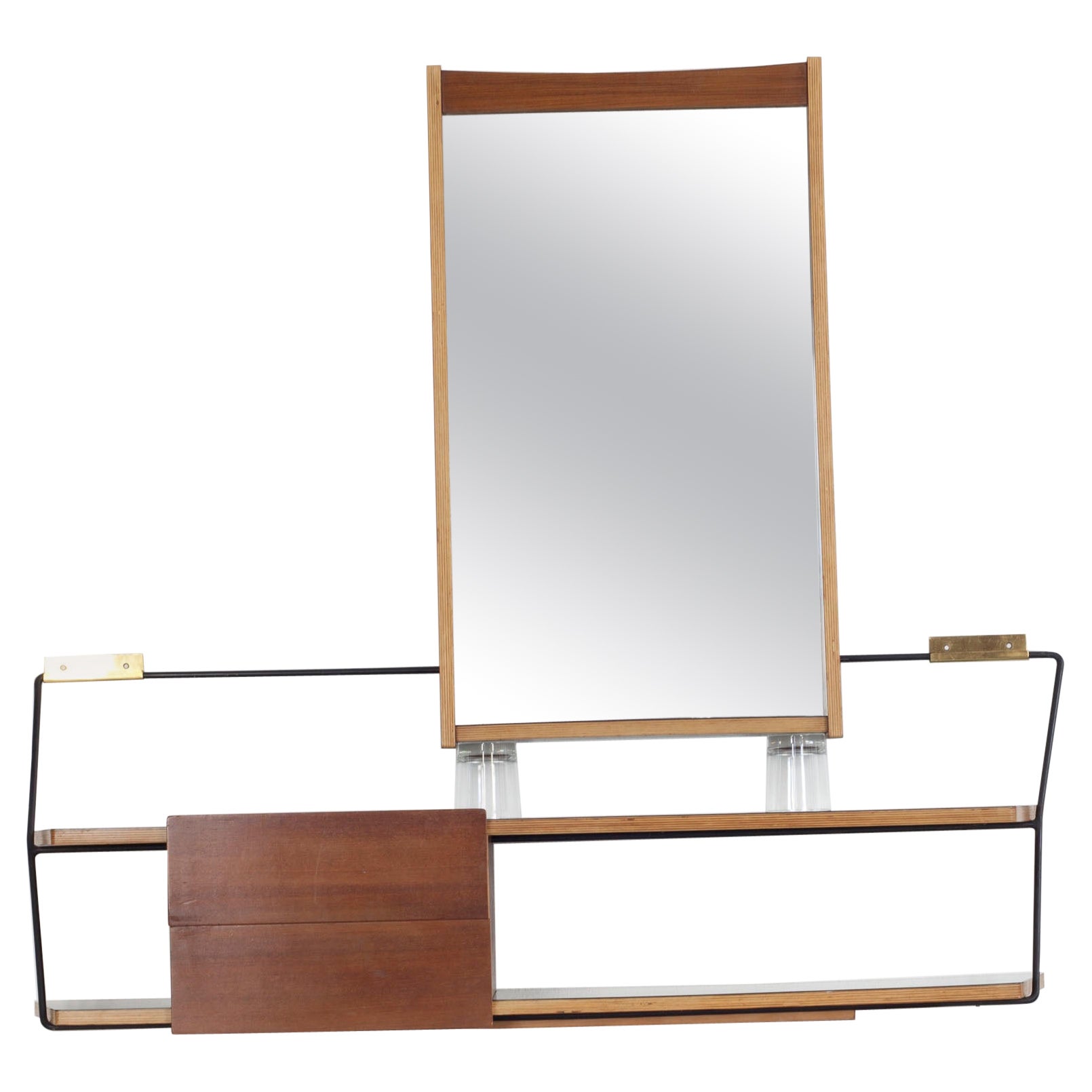  Dieses italienische Set, bestehend aus einem Spiegel und einer Konsole. im Angebot