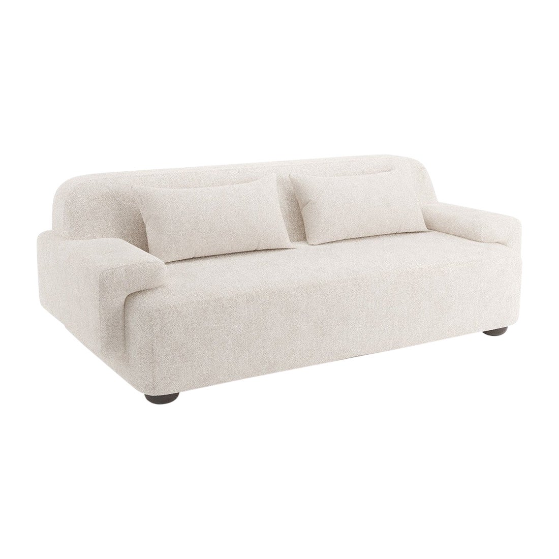 Popus Editions Lena 3 Seater Sofa in Gray Antwerp Linen Upholstery For Sale