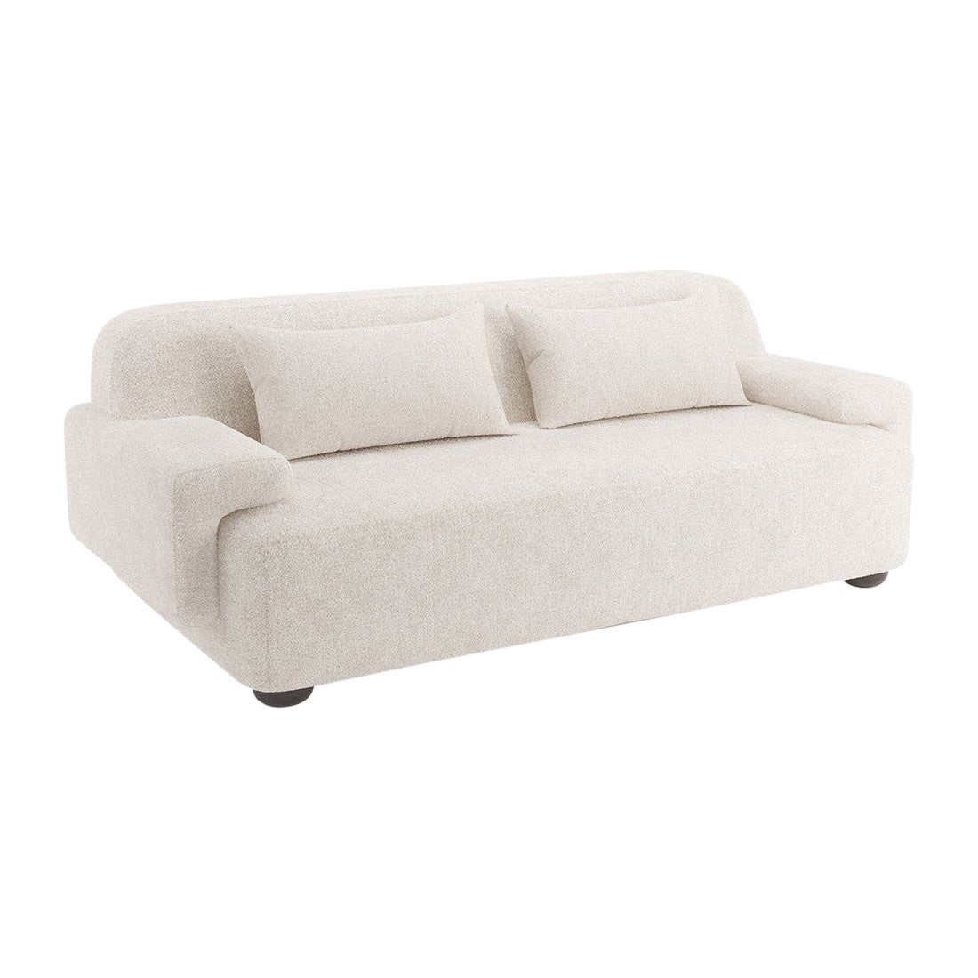 Lena 3 Seater Sofa mit grauer Antwerpener Leinenpolsterung, Popus Editions