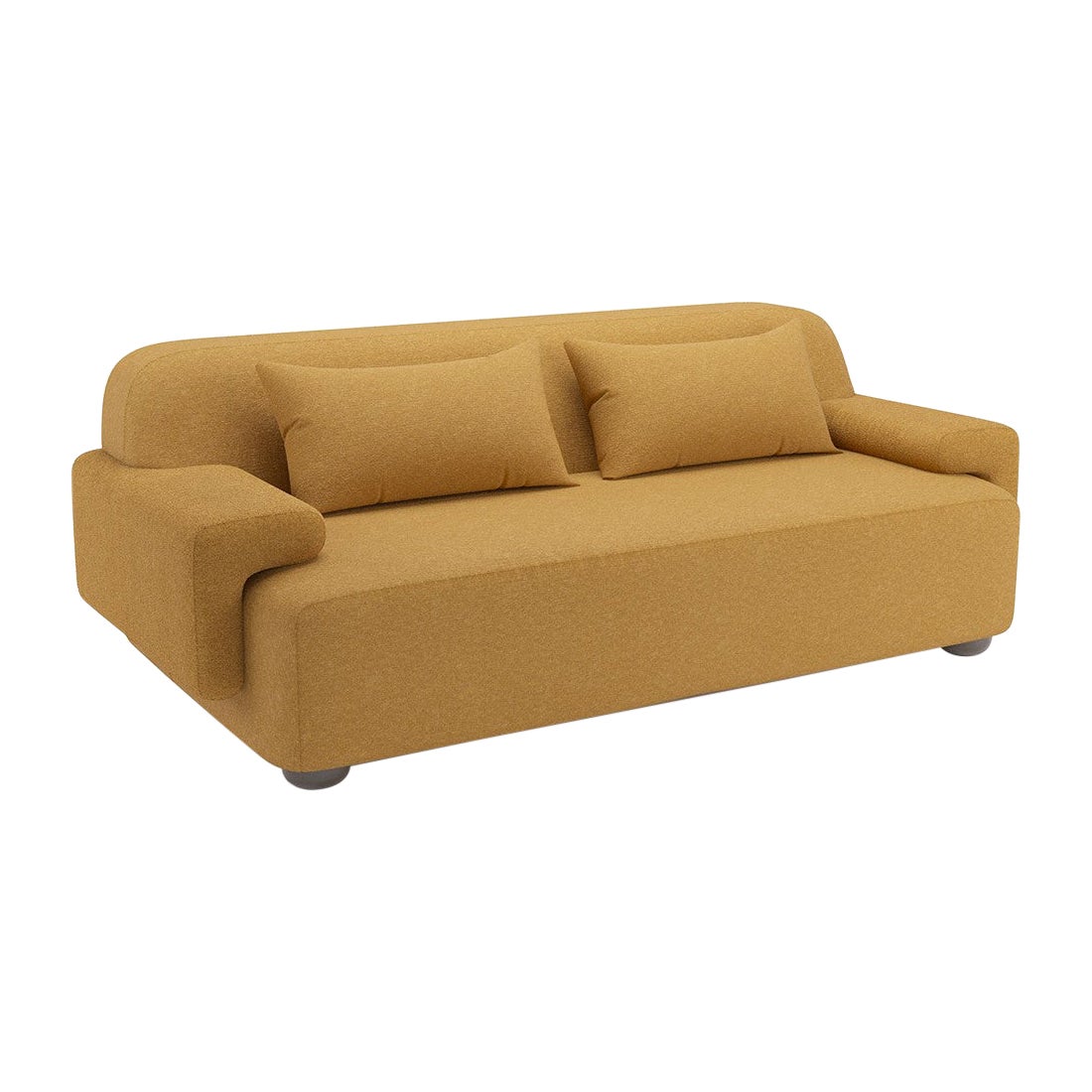 Popus Editions Lena 3 Seater Sofa in Curry Cork Linen Upholstery For Sale