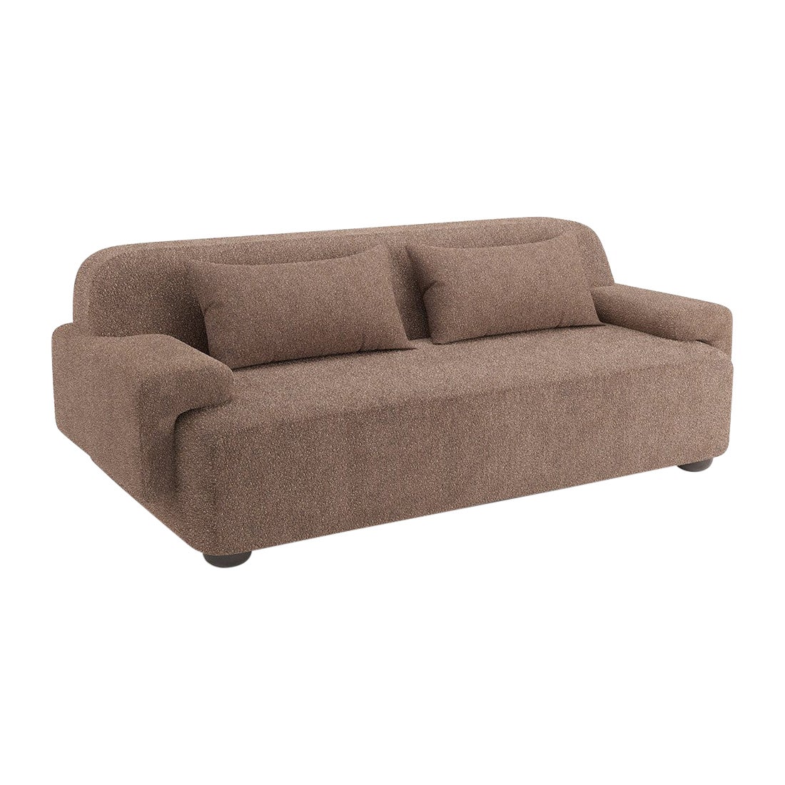 Popus Editions Lena 3 Seater Sofa in Brown Malmoe Terry Upholstery For Sale